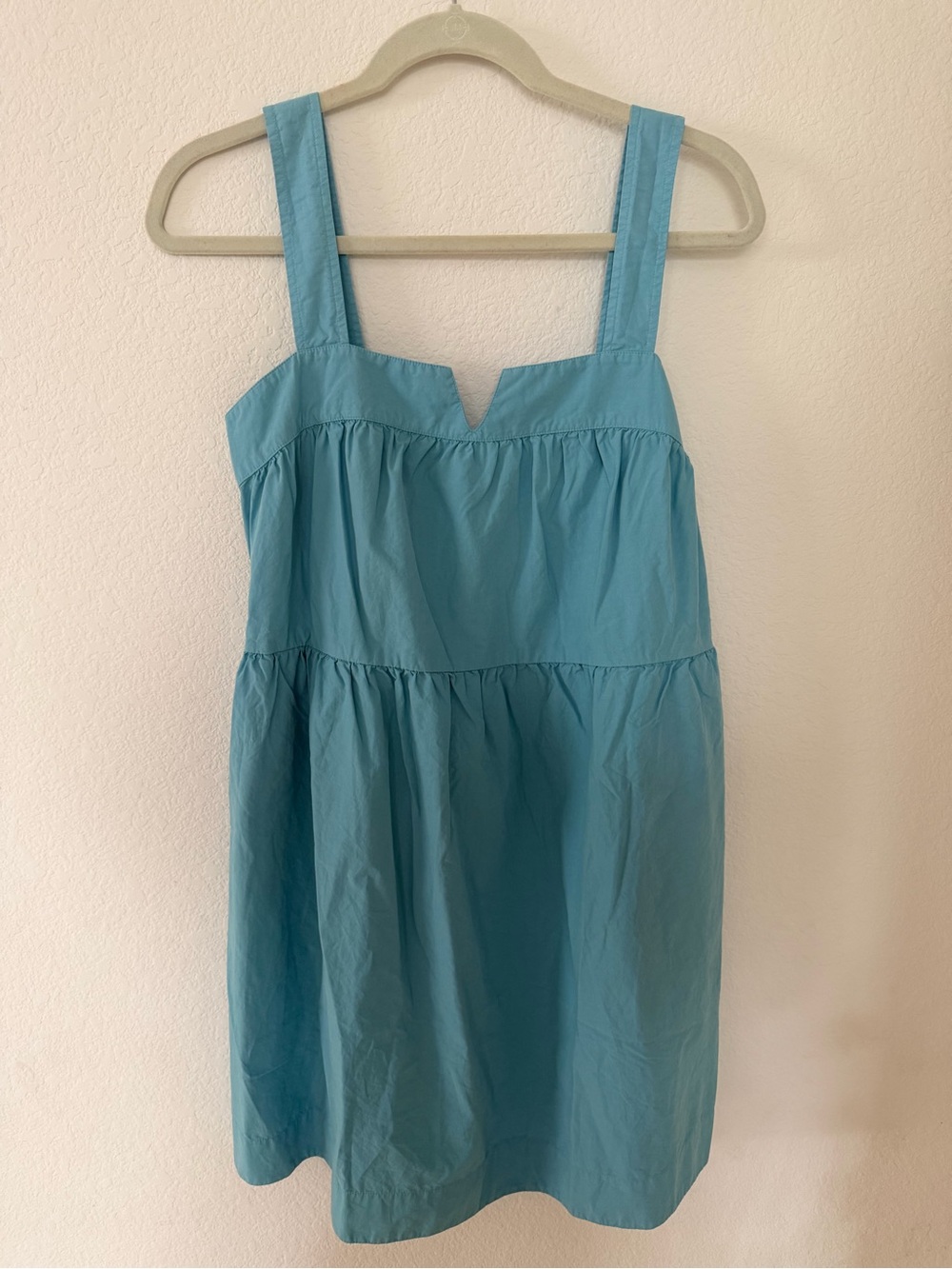 Nation LTD Aqua Tiered Mini Dress with Square Notch
